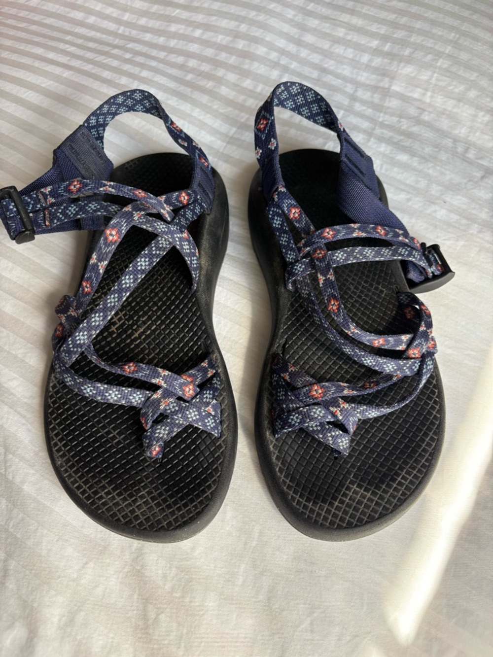 Chaco Women's Navy Sandals with Floral-Patterned Straps